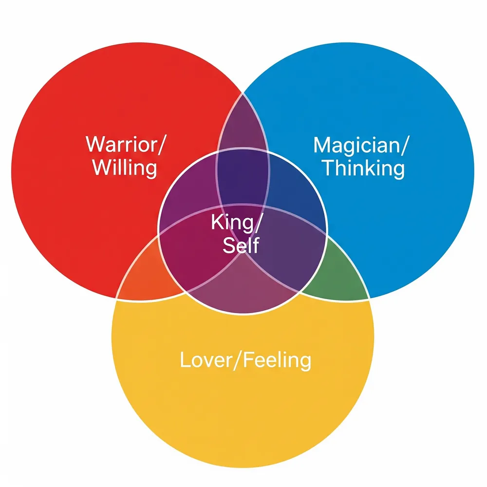 [Grafik der vier männlichen Archetypen]